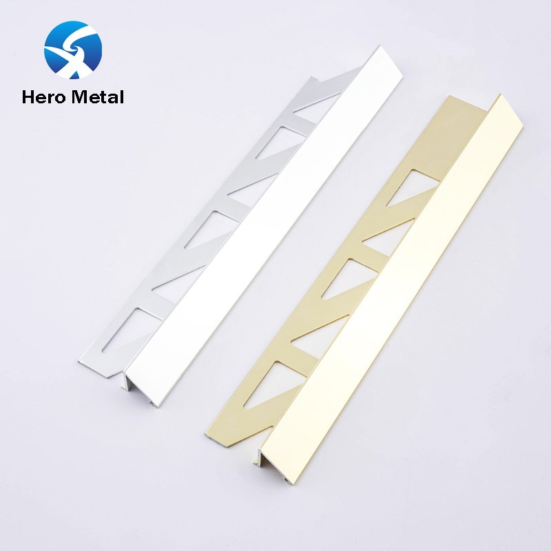 aluminum brushed tile trim