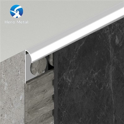 둥근 모양의 타일 트림